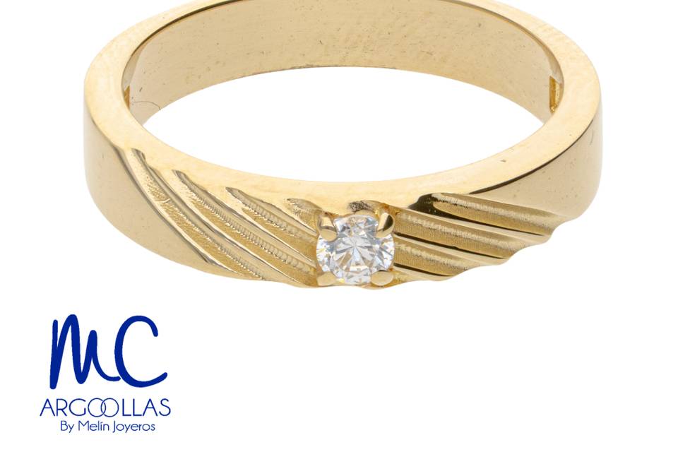 Argolla oro 10 y 14 kilates