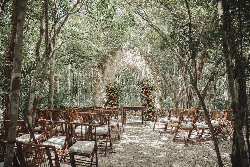 Ceremonia en la selva