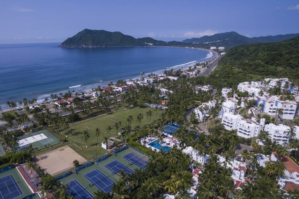 Vista panorámica del resort