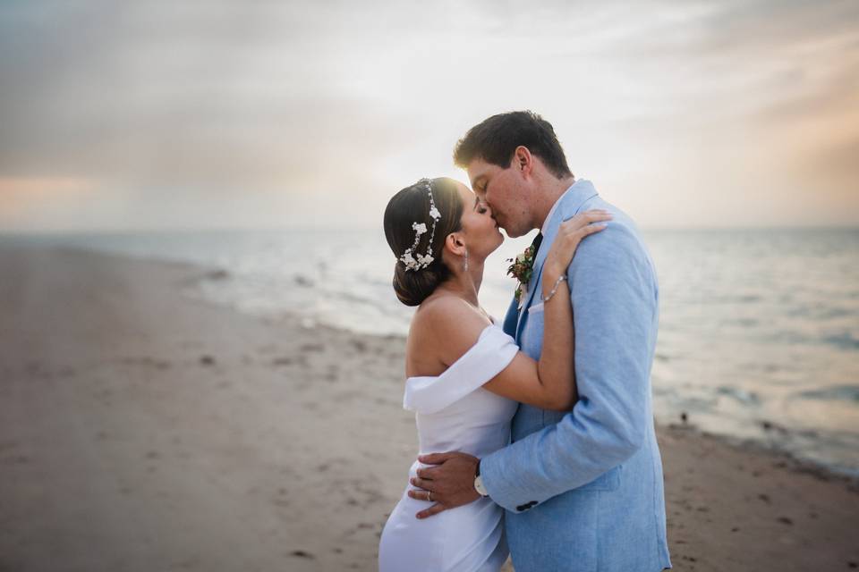 Beso en el mar