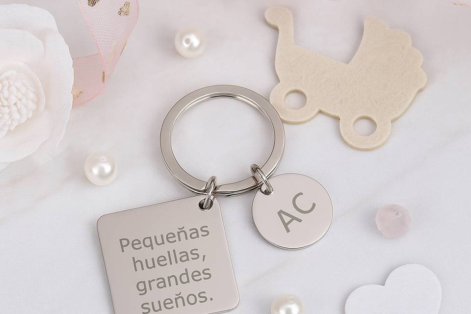 Llavero plata frase