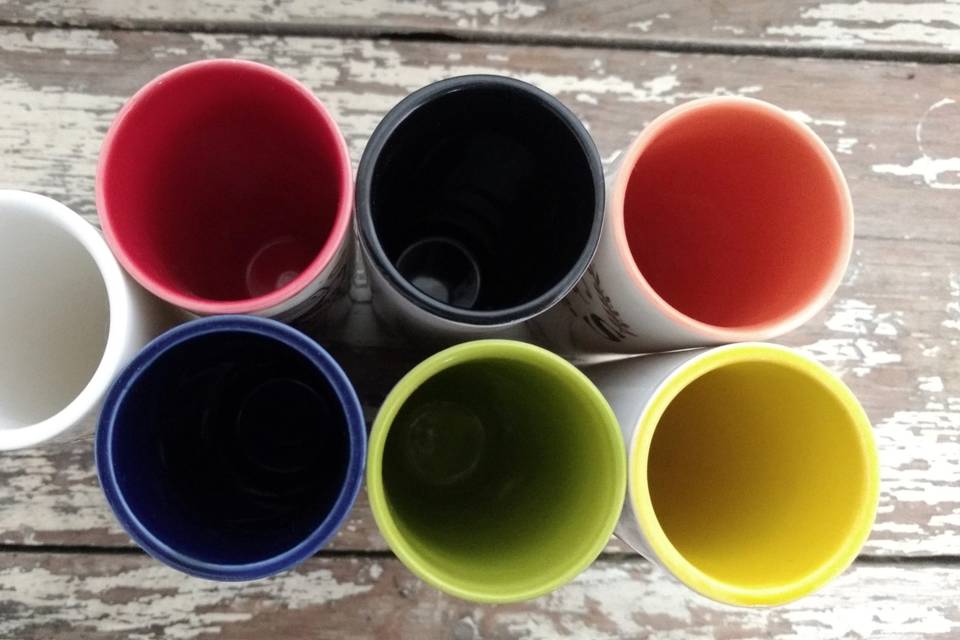 Tequileros de cerámica colores