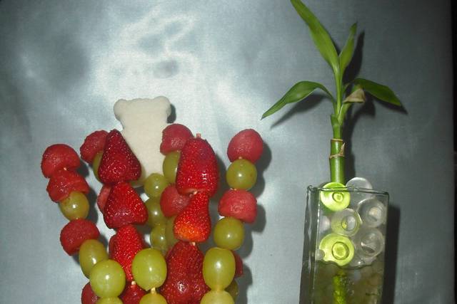 Centros de mesa fruta-flor