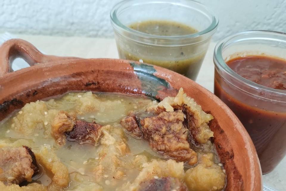 Chicharrón en salsa verde