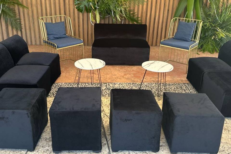 Sala velvet negro