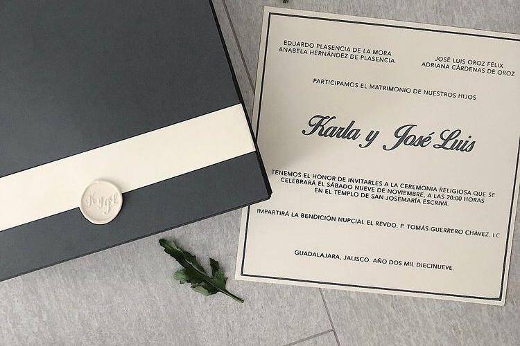 Invitación impresa