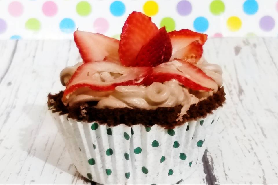 Cupcakes con fresa