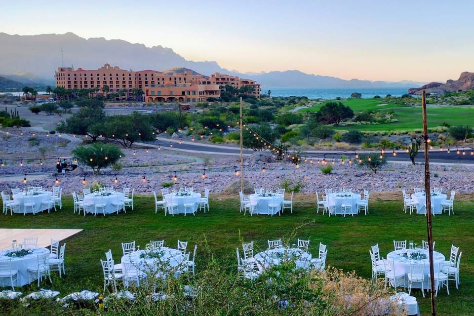 Boda en zona de golf