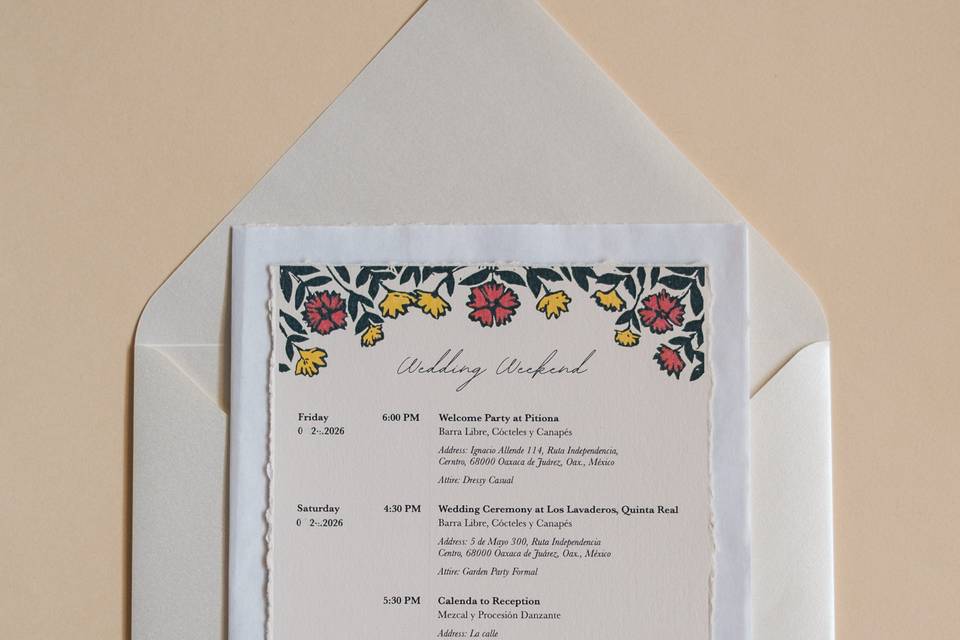 Invitacion con sobre