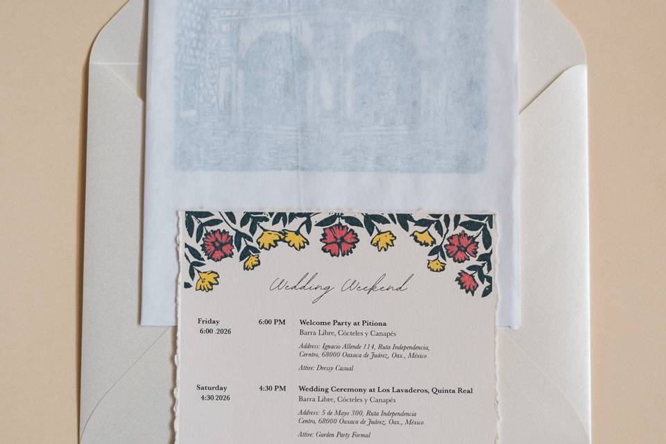Invitacion con sobre