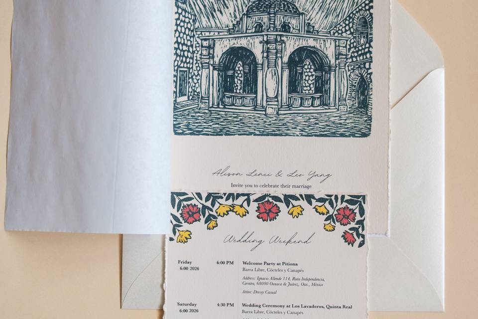 Invitacion con sobre