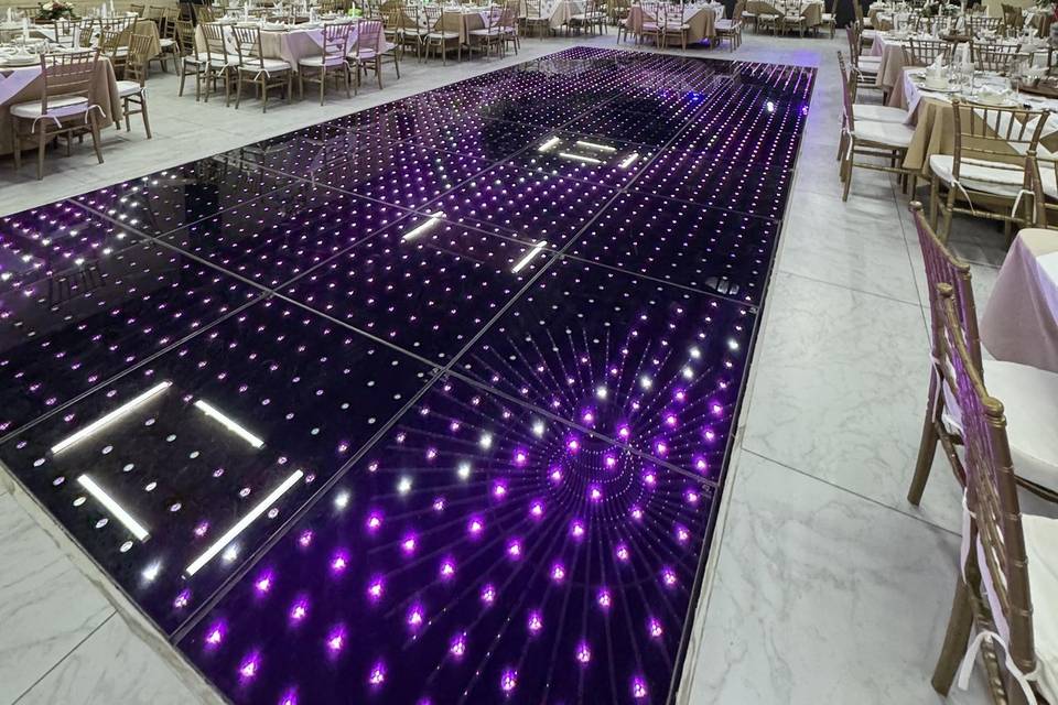 Pista de baile iluminada