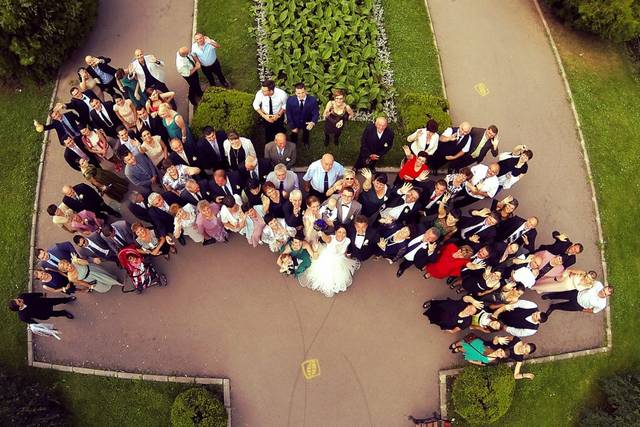 Foto aérea en bodas y eventos