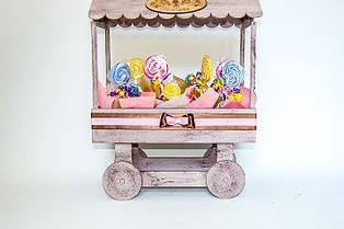 Carrito de dulces con técnica