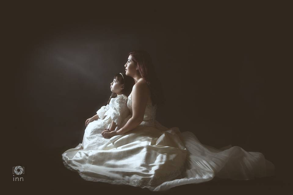 Bride and little princess