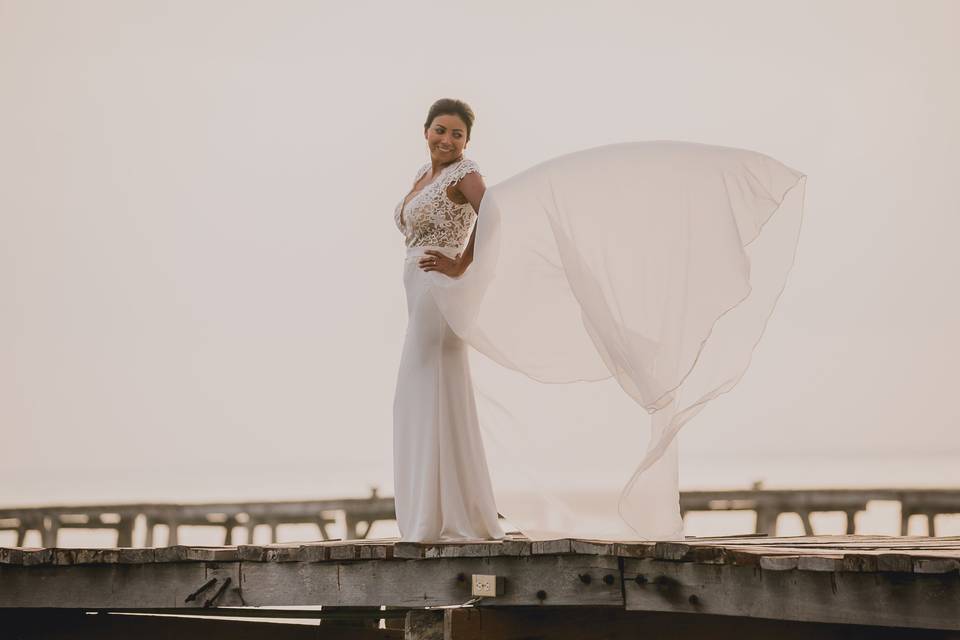 Novia trash the dress