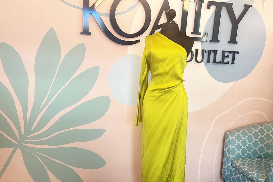 Vestido Amarillo L ZARA