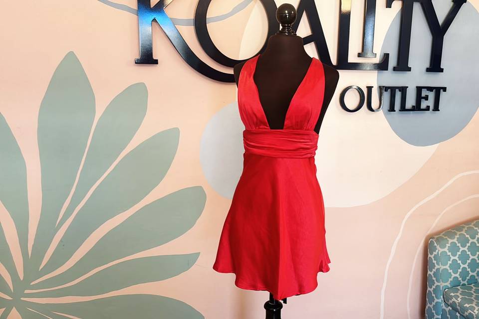 Vestido Rojo Satin S by Akira