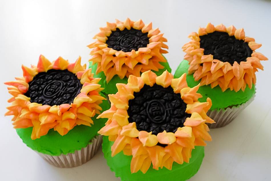 Cupcake girasol