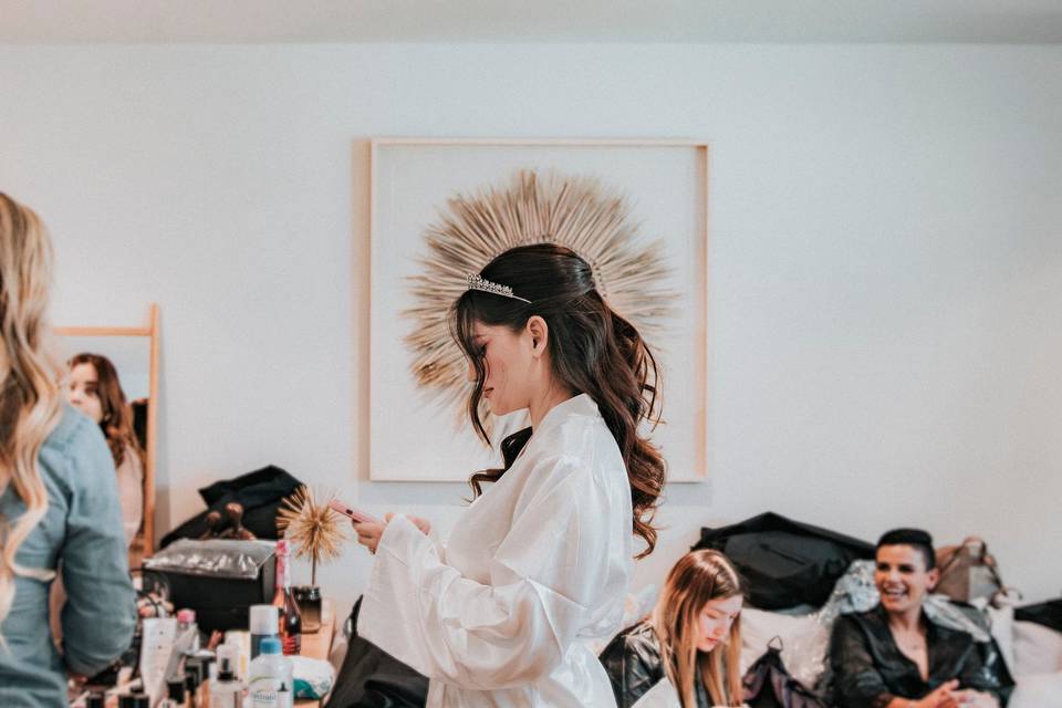Preparativos de la novia