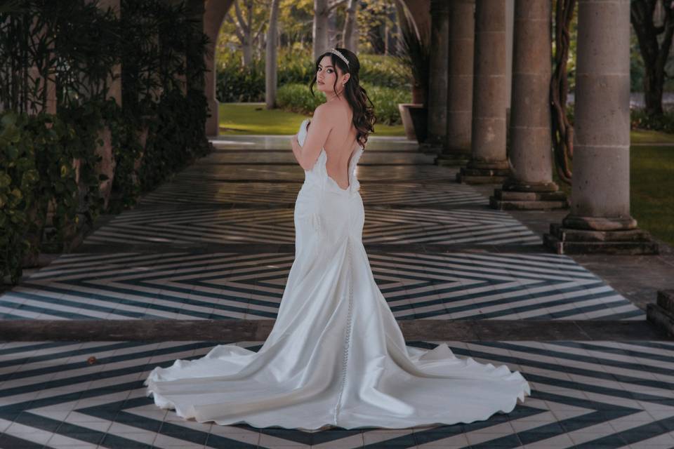 Retrato del vestido, piso de d