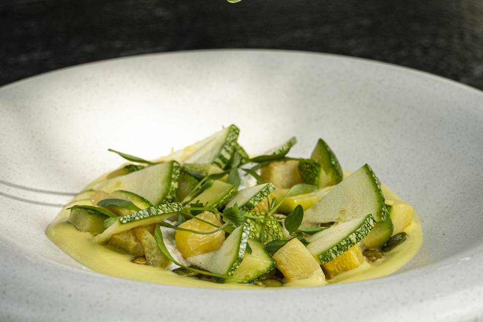 Platillo ensalada de calabaza