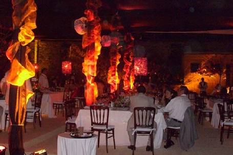 Decoracion del evento con luces