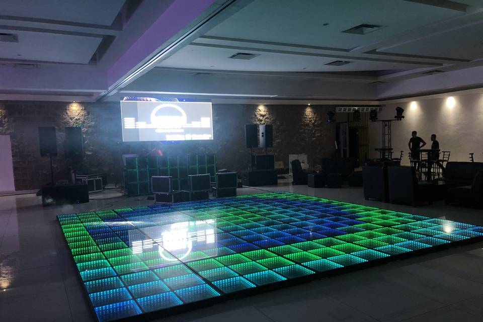 Pista de cristal-pantalla led