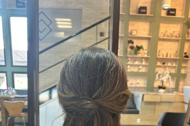 Peinado semirecogido con ondas