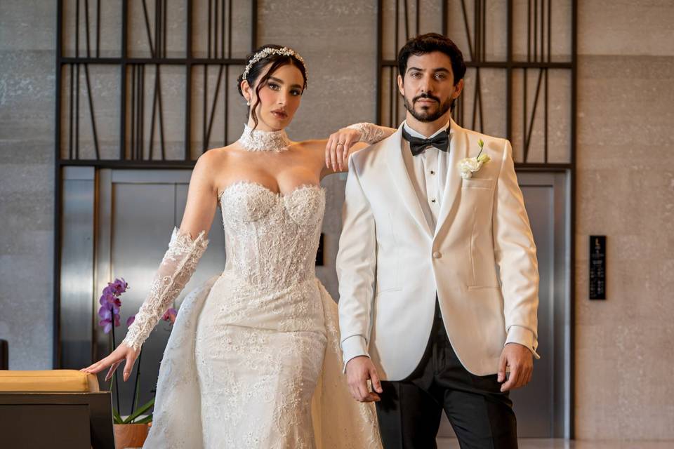 Novios en Lobby