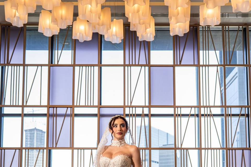 Novia en lobby