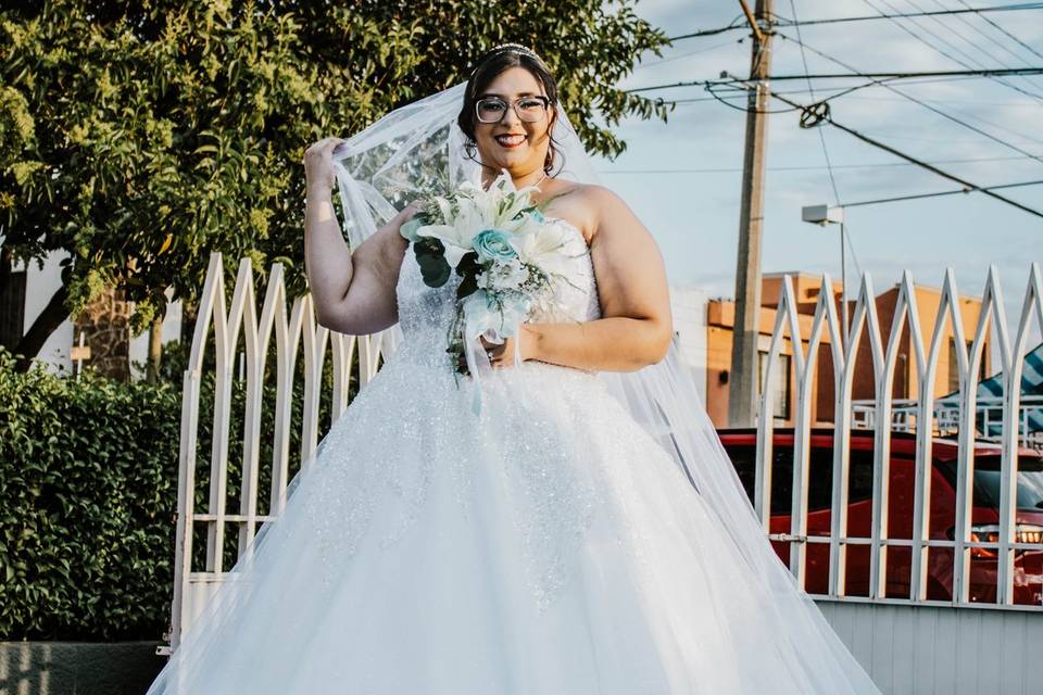 Vestido de novia “brillo”
