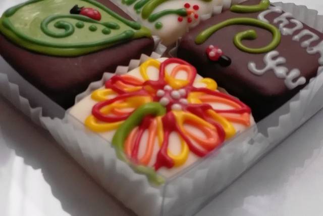 Caja con 4 alfajores recuerdo