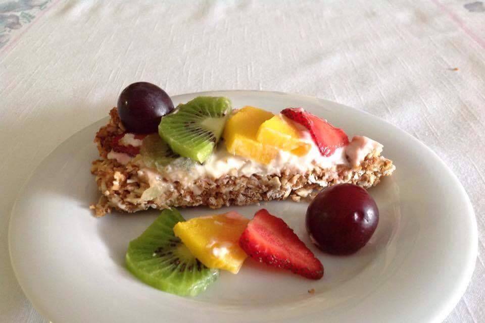 Pastel de avena con fruta