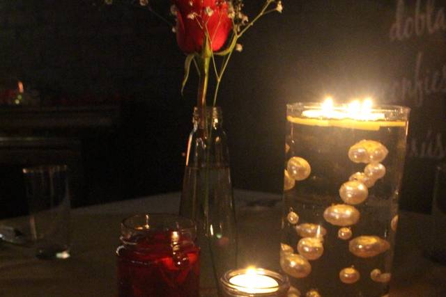Velas y flores