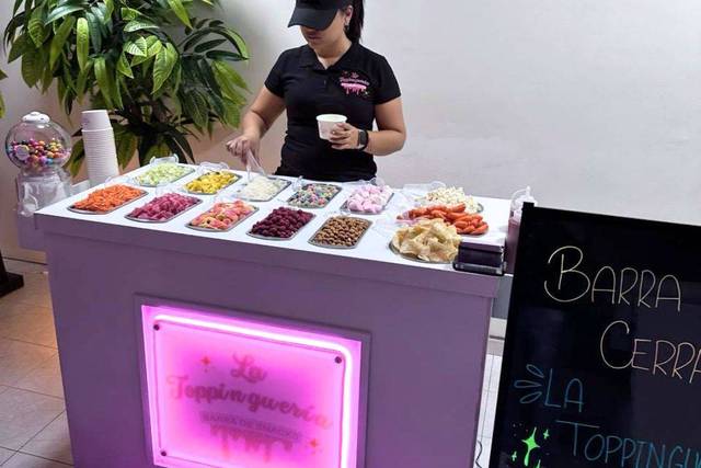 Barra de snacks con toppings