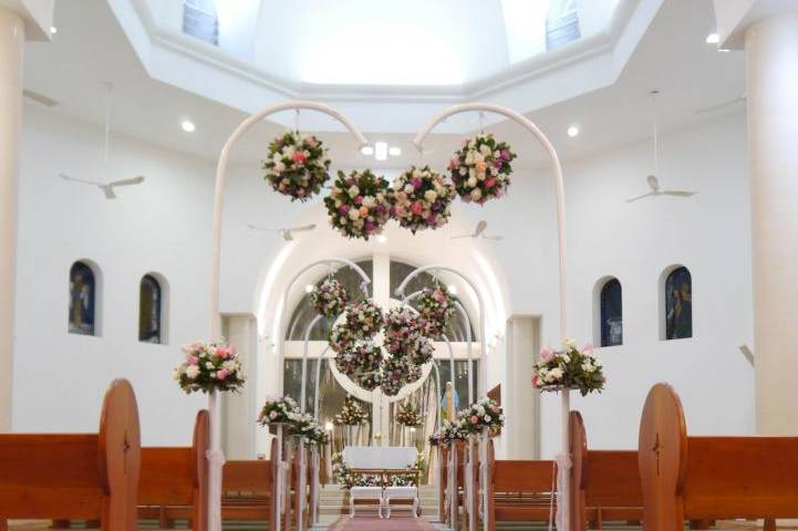 Diseño floral iglesia