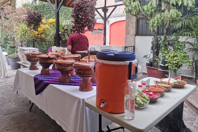 Preparación en evento exterior