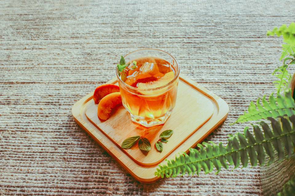 Sparkling black tea de durazno