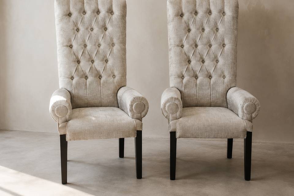 Sillón de novios beige · imagen ilustrativa de catálogo