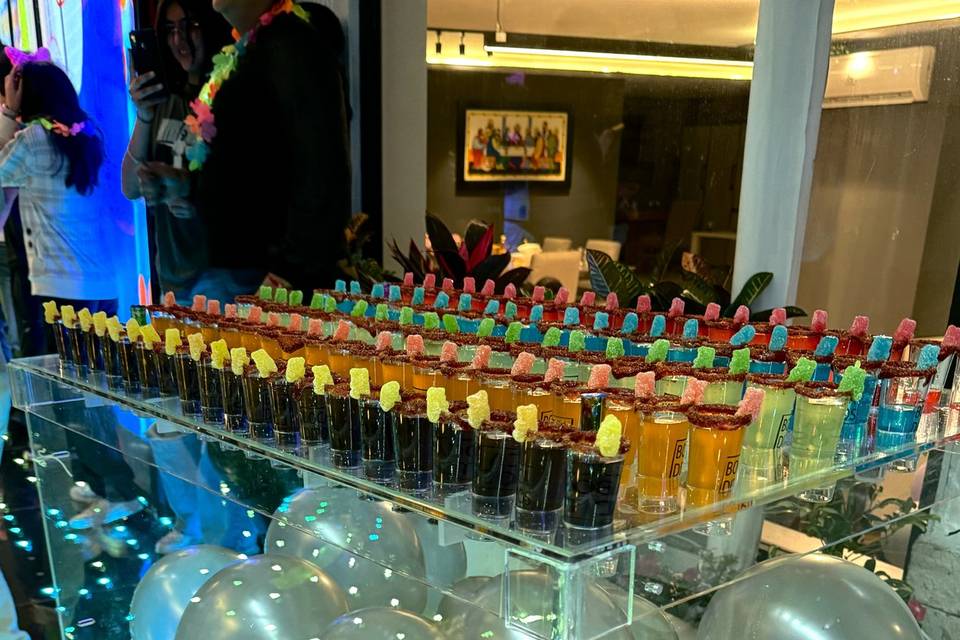 Shots con y sin alcohol