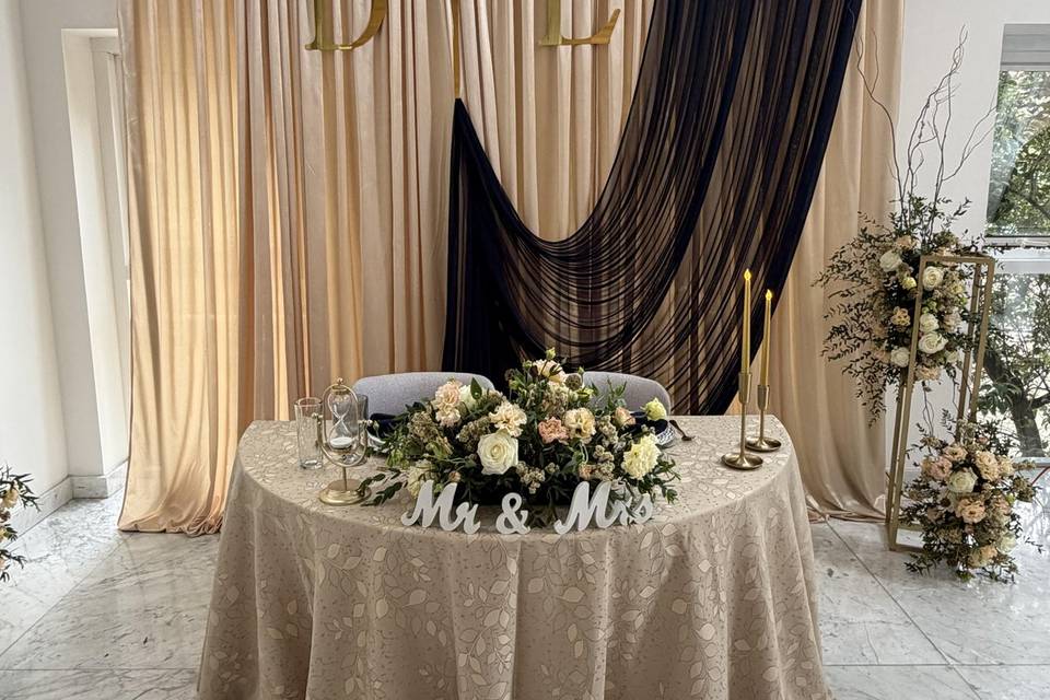 Backdrop boda civil