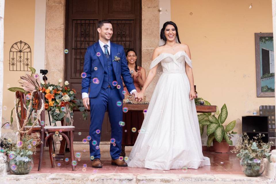 Hermosa ceremonia en hacienda