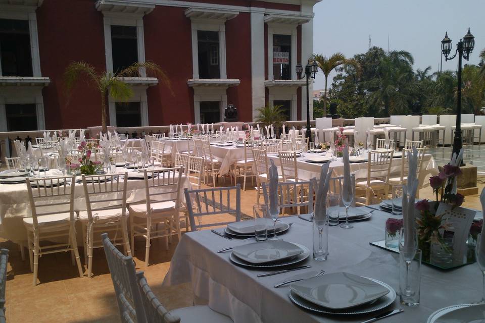 Boda en terraza