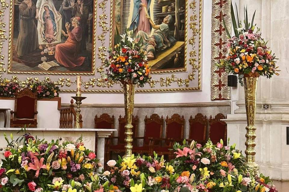 Arreglos florales para recepción