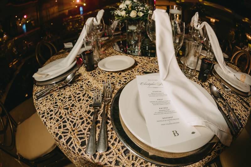 Detalle cristalería