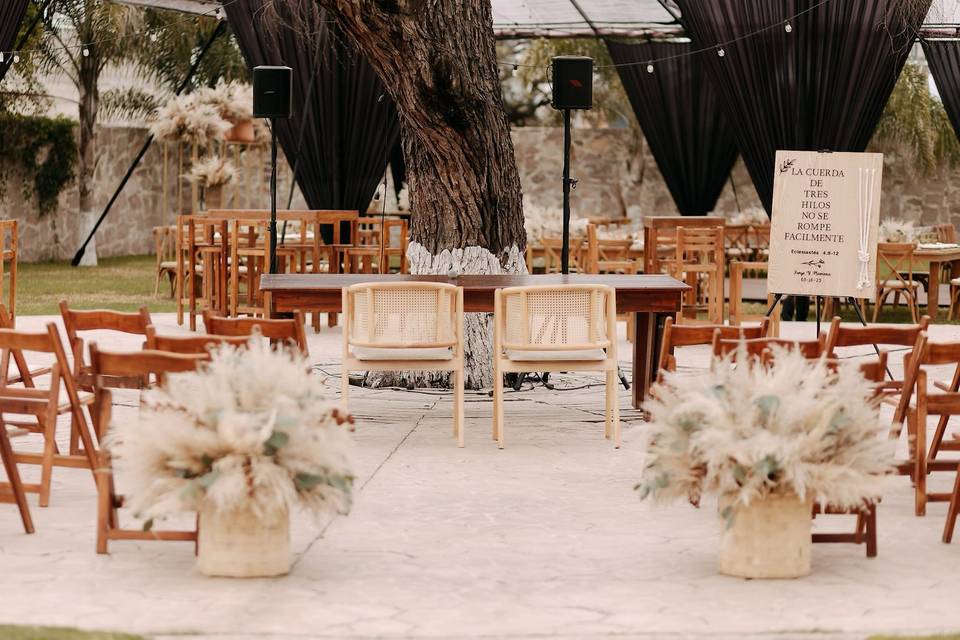 Ceremonia en jardín