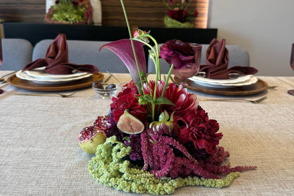Flores para cena privada