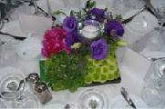 Centro de mesa con flores exóticas