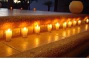 Iluminación con velas en la pista de baile